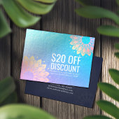 YOGA Studio Discount Coupon Treue Gold Mandala
