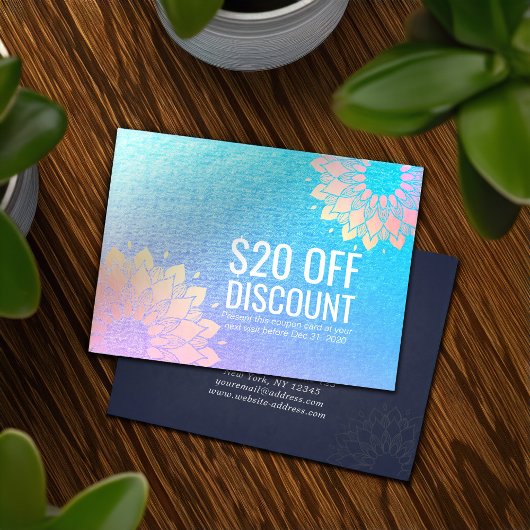 YOGA Studio Discount Coupon Treue Gold Mandala