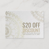 YOGA Studio Discount Coupon Treue Gold Mandala (Vorderseite)