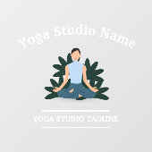 Yoga Studio Editable Window Cloning Fensteraufkleber (Blatt)