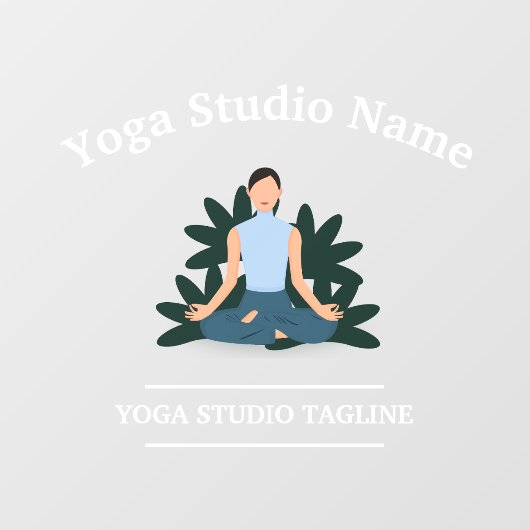 Yoga Studio Editable Window Cloning Fensteraufkleber (Blatt)