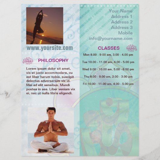 Yoga Studio - Flyer (Hinten)
