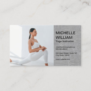 Yoga-Studio Frau beim Stretching Gesundheitswe Visitenkarte