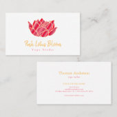 Yoga Studio für berufliche Lotus-Logos Visitenkarte (Vorne/Hinten)