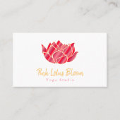 Yoga Studio für berufliche Lotus-Logos Visitenkarte (Vorderseite)