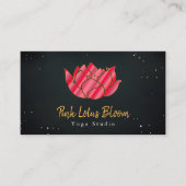 Yoga Studio für berufliche Lotus-Logos Visitenkarte (Vorderseite)