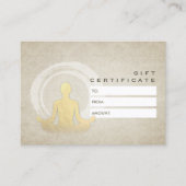 YOGA Studio Geschenkgutachten Einfache Pose ZEN-Sy Rabattkarte (Vorderseite)