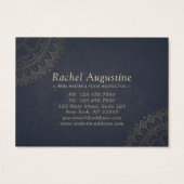 YOGA Studio Geschenkzertifikat Blau und Gold Manda (Rückseite)