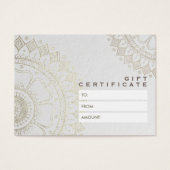 YOGA Studio Geschenkzertifikat Blau und Gold Manda (Vorderseite)