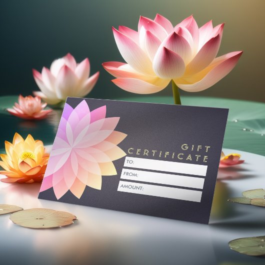 YOGA Studio Geschenkzertifikat Farbenfrohe Mandala Rabattkarte