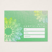 YOGA Studio Geschenkzertifikat Gold Mandala Blume (Vorderseite)