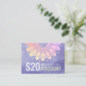 Yoga Studio Gold Mandala Coupon Treue (Stehend Vorderseite)