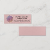 Yoga Studio Icon | Mandala Pattern Mini Visitenkarte (Vorne/Hinten)