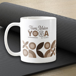 Yoga Studio in Beige Brown Geometric Kaffeetasse