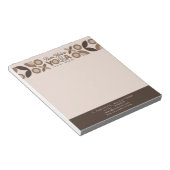 Yoga Studio in Beige Brown Geometric Notizblock (angewinkelt)
