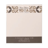 Yoga Studio in Beige Brown Geometric Notizblock (Vorderseite)