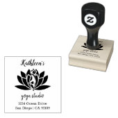 Yoga Studio Individuelle Name Business Rücksendead Gummistempel (Stempel)