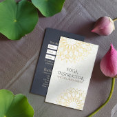YOGA Studio Instructor Ernennung Gold Mandala Terminkarte