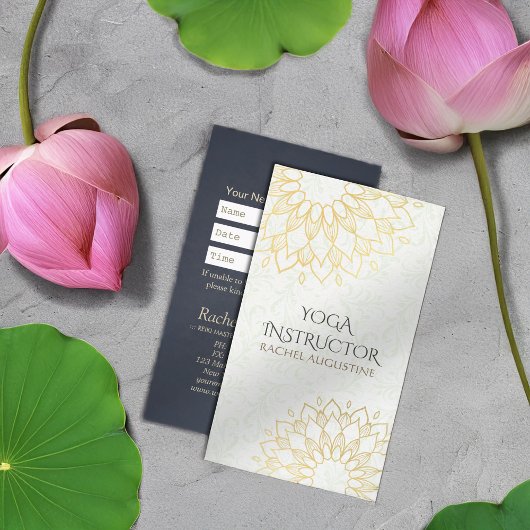 YOGA Studio Instructor Ernennung Gold Mandala Terminkarte