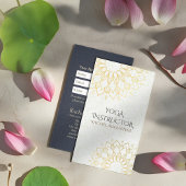 YOGA Studio Instructor Ernennung Gold Mandala Terminkarte