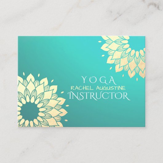 YOGA Studio Instructor Ernennung Golden Mandala Terminkarte (Vorderseite)
