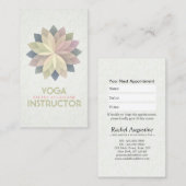 YOGA Studio Instructor Ernennung Lotus Mandala Terminkarte (Vorne/Hinten)