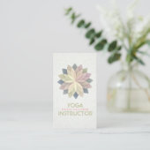 YOGA Studio Instructor Ernennung Lotus Mandala Terminkarte (Stehend Vorderseite)