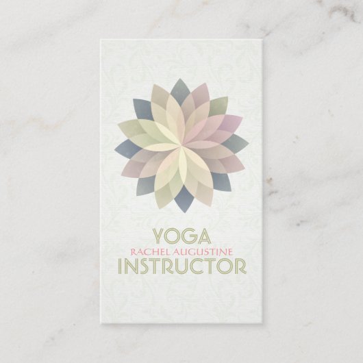 YOGA Studio Instructor Ernennung Lotus Mandala Terminkarte (Vorderseite)