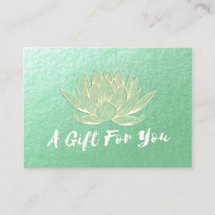 YOGA Studio Instructor Geschenkgutschein Gold Lotu Rabattkarte