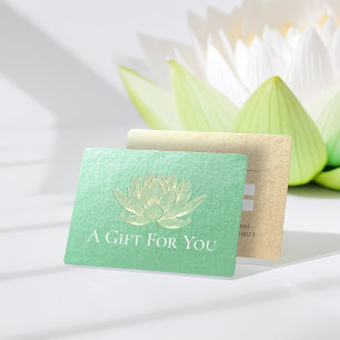 YOGA Studio Instructor Geschenkgutschein Gold Lotu Rabattkarte
