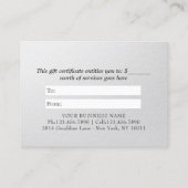 YOGA Studio Instructor Geschenkgutschein Gold Lotu Rabattkarte (Rückseite)