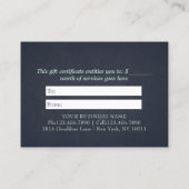 Yoga Studio Instructor Mandala Geschenkzertifikat Rabattkarte (Rückseite)