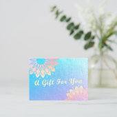 Yoga Studio Instructor Mandala Geschenkzertifikat Rabattkarte (Stehend Vorderseite)