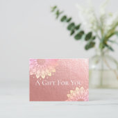 Yoga Studio Instructor Mandala Geschenkzertifikat Rabattkarte (Stehend Vorderseite)