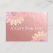 Yoga Studio Instructor Mandala Geschenkzertifikat Rabattkarte (Vorderseite)