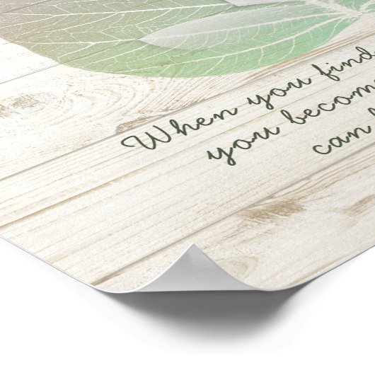 Yoga Studio Instructor Meditation Bodhi Leaf Zitat Poster (Ecke)