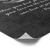 YOGA Studio Instructor Meditation Zitat Chic Lotus Poster (Ecke)