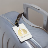 Yoga Studio Instructor Meditor Pose Bodhi Leaf Gepäckanhänger