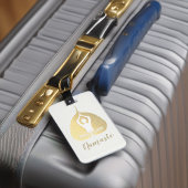 Yoga Studio Instructor Meditor Pose Bodhi Leaf Gepäckanhänger