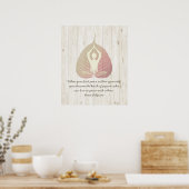 Yoga Studio Instructor Meditor Pose Bodhi Leaf Poster (Küche)
