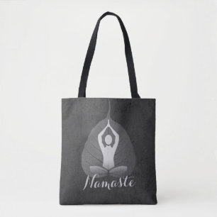 Yoga Studio Instructor Meditor Pose Bodhi Leaf Tasche