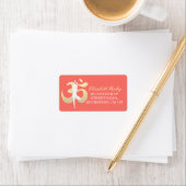 Yoga Studio Instructor Meditor Pose OM Symbol Adressaufkleber (Insitu)