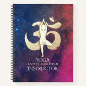 Yoga Studio Instructor Meditor Pose OM Symbol Notizblock (Vorderseite)