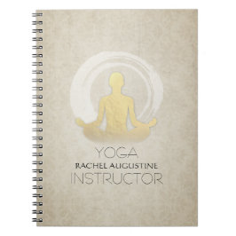 Yoga Studio Instructor Meditor Pose ZEN Symbol Notizblock
