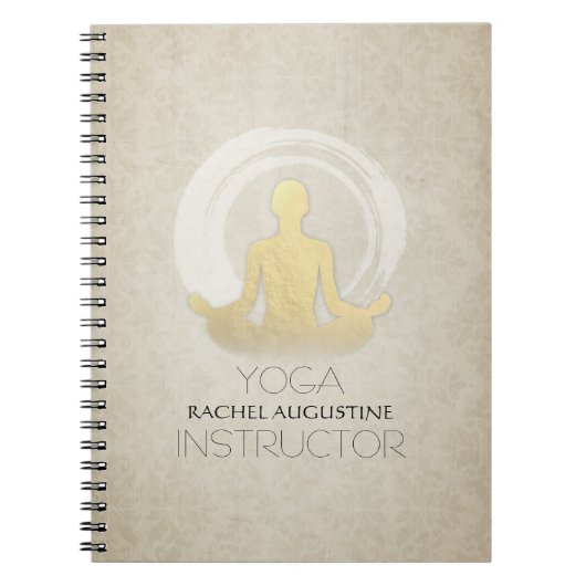 Yoga Studio Instructor Meditor Pose ZEN Symbol Notizblock (Vorderseite)