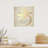 Yoga Studio Instructor Root Chakra Mantra LAM Zeic Poster (Küche)