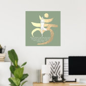 Yoga Studio Instructor Root Chakra Mantra LAM Zeic Poster (Heimbüro)