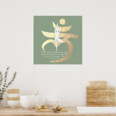 Yoga Studio Instructor Root Chakra Mantra LAM Zeic Poster (Küche)