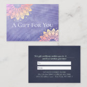 Yoga Studio Instructor Rose Gold Mandala Rabattkarte (Vorne/Hinten)