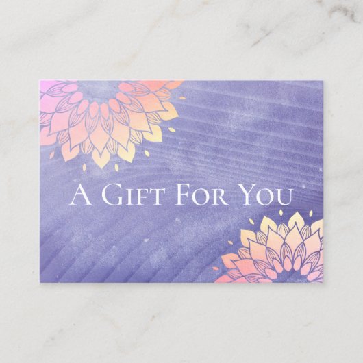 Yoga Studio Instructor Rose Gold Mandala Rabattkarte (Vorderseite)